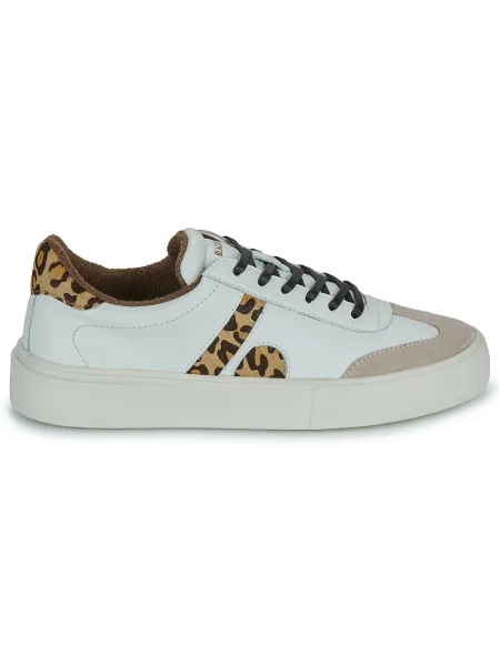 Pantofi Blackstone cu model leopard alb