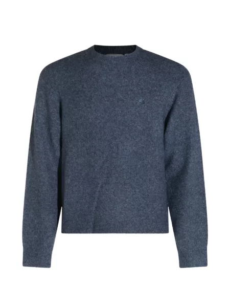 Pulover Carhartt Wip cu broderie albastru