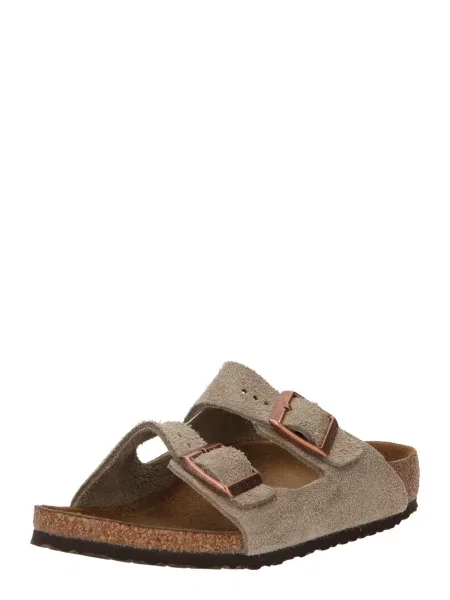 Otroški natikači iz semiša Birkenstock siva