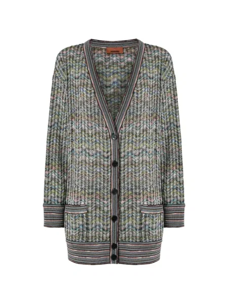 Cardigan Missoni cu paiete verde