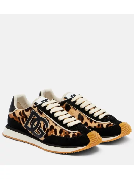 Sneakerși Dolce&gabbana din piele de căprioară negru
