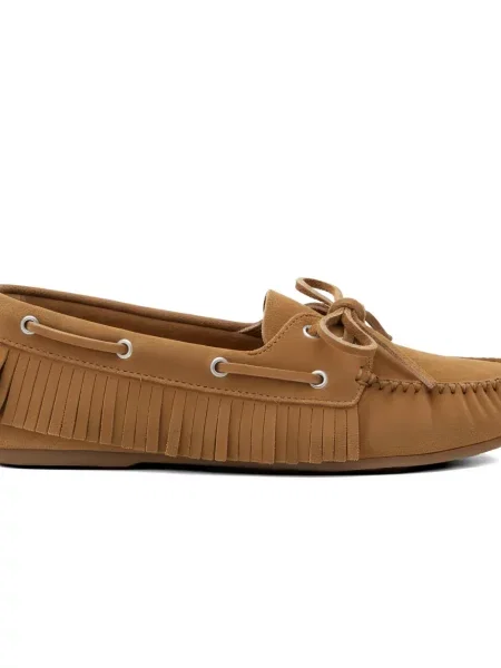 Loafers Posa s třásněmi hnědé