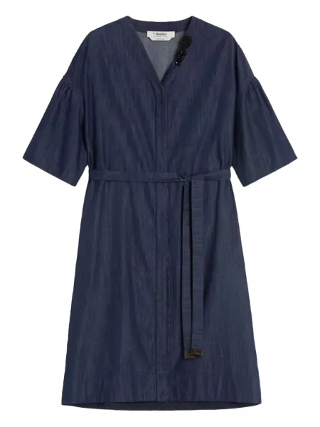 Mała mały sukienka jeansowa S Max Mara garniturowa niebieska