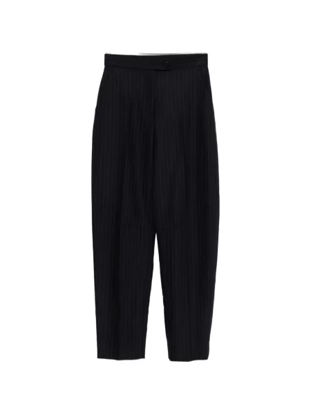 Pantaloni Khaite cu dungi albastru