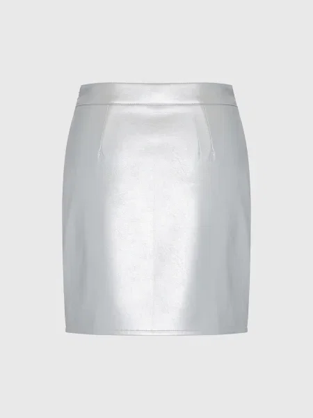 Funky Buddha Fustă argintiu