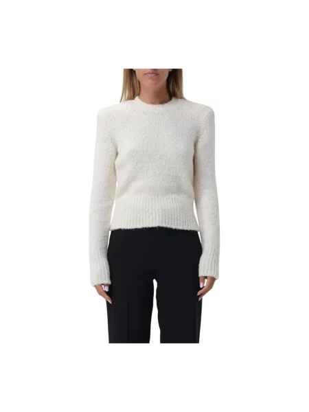 Moherowy sweter Isabel Marant beżowy