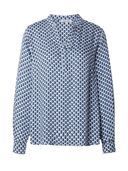 MORE & MORE Bluza mornarsko plava / svijetloplava bijela