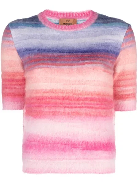 Top Missoni de lână albastru