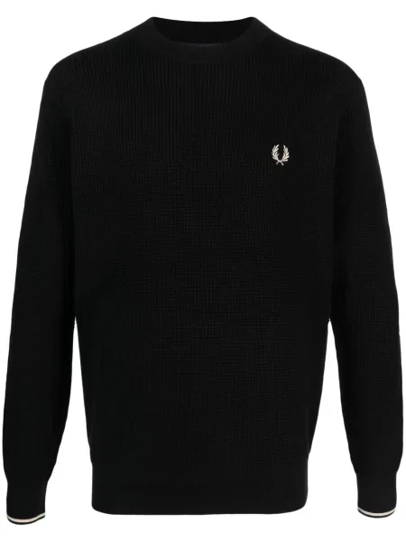 Haftowany sweter Fred Perry czarny