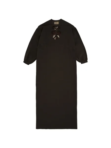 Rochie Fortela cu decolteu în V de costum maro