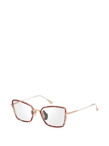 Ochelari de soare Dita Eyewear cu imprimeu geometric roșu