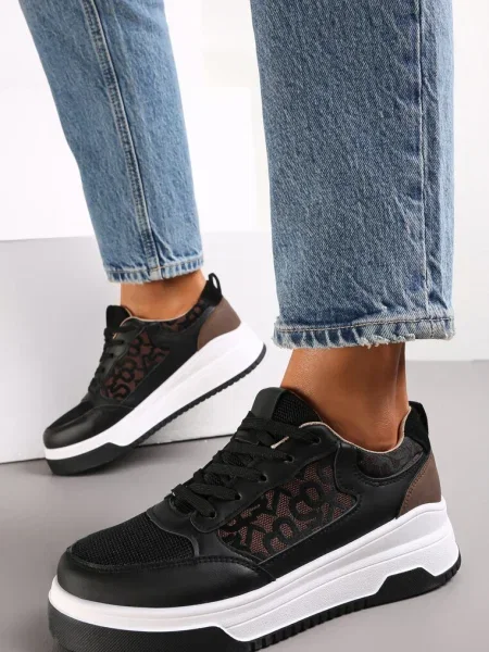 Sneakers cu inserție Lerijane negri