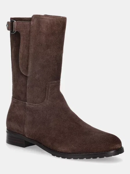 Lauren Ralph Lauren cizme din piele întoarsă Tasha Mid maro