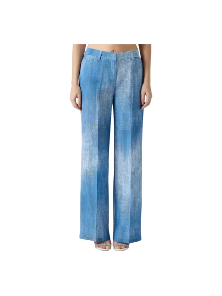 Szerokie jeansy Ermanno Scervino niebieskie