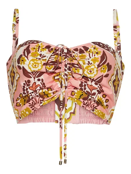Top Cara Cara cu model floral cu imagine roz