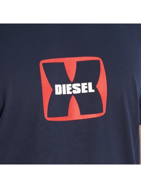 DIESEL Tričko námornícka modrá