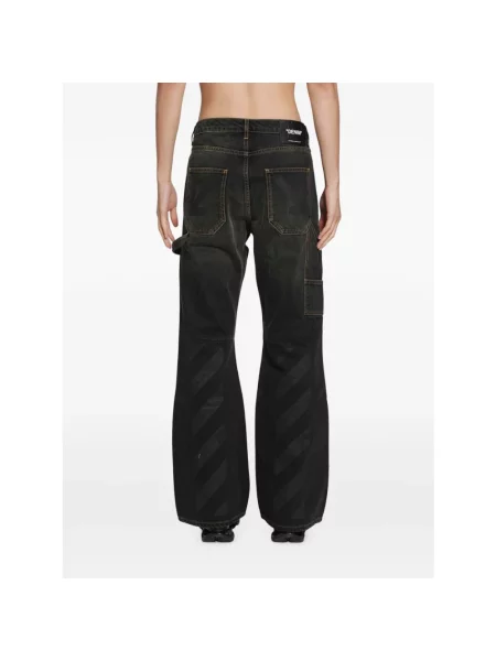 Szerokie jeansy Off-white białe