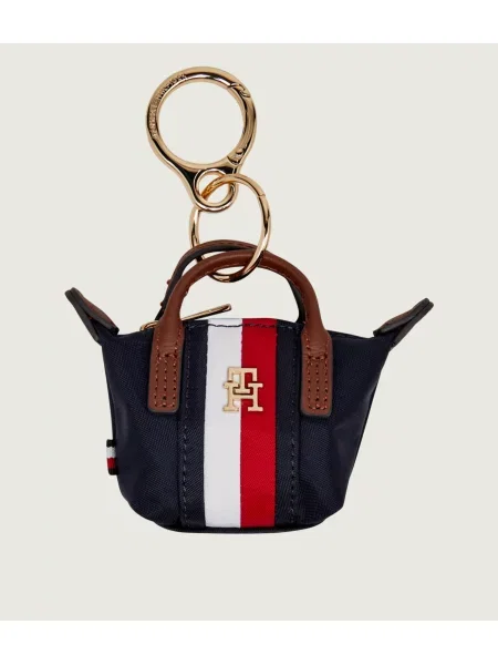 Tommy Hilfiger Függő fülbevaló bőr hozzáadásával fehér
