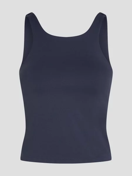 YO-GAYA Športový top Sculpting High Neck Top námornícka modrá
