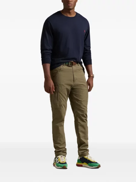 Șosete Polo Ralph Lauren cu broderie în carouri de flanelă verde