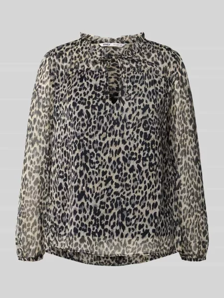 Bluzka o kroju regular fit z dekoltem w serek model ‘DITSY’ Only czarna