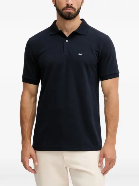 Tricou polo Lindbergh cu autograf albastru