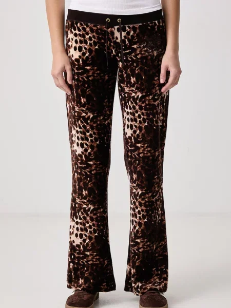 Juicy Couture tepláky ABSTRACT ANIMAL CAISA hnědé