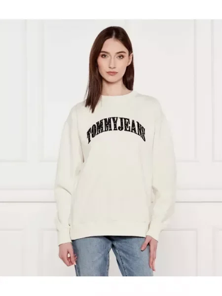 Tommy Jeans Hanorac VARSITY alb
