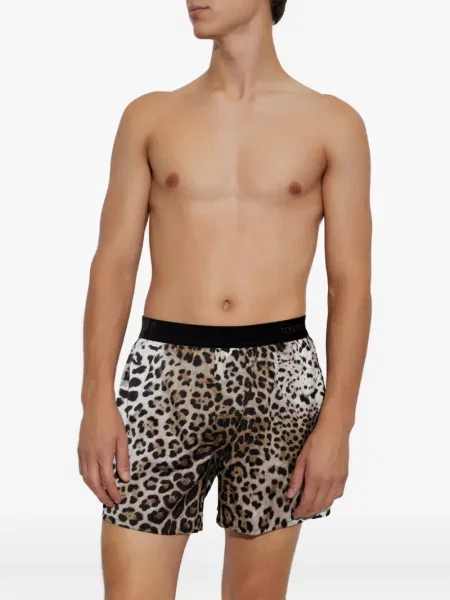 Boxeri Tom Ford cu imagine cu model leopard negru
