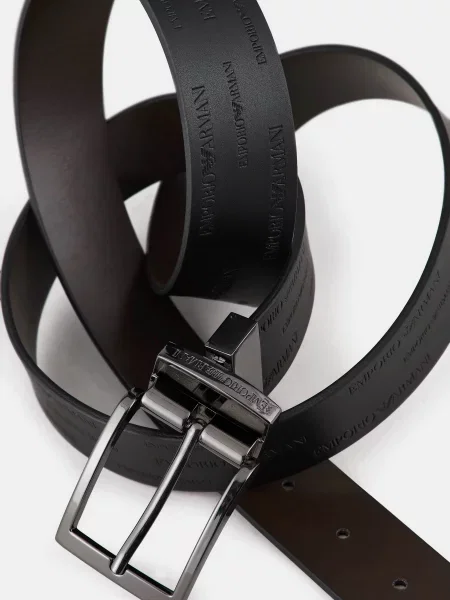 Кожаный ремень Emporio Armani с ремешками