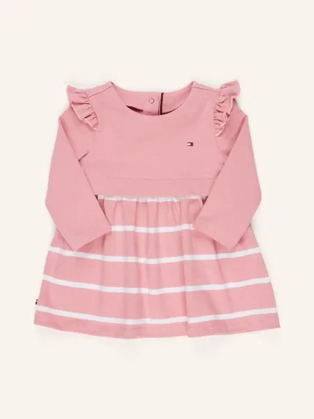 Tommy Hilfiger Šaty S Volánky růžová bílá