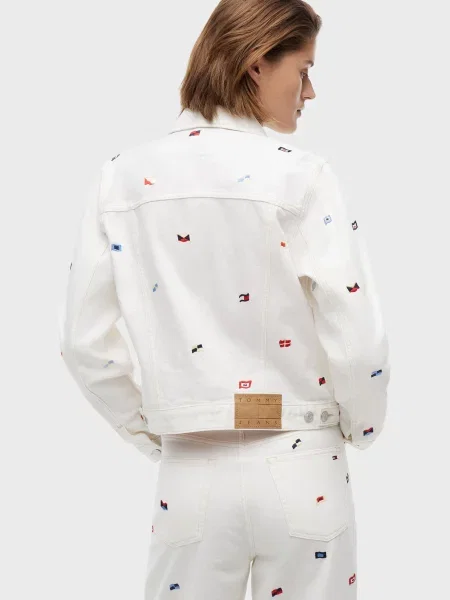 Класична джинсова куртка Tommy Jeans біла