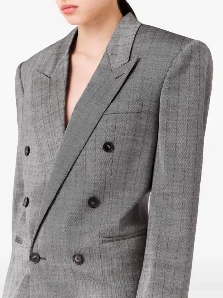 Palton Stella Mccartney cu dungi gri