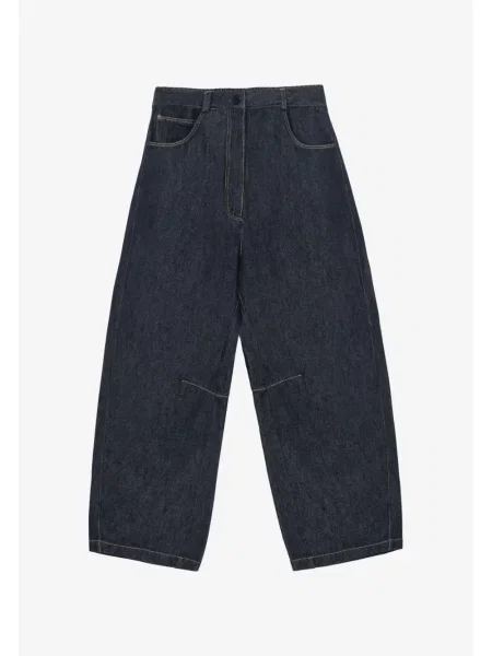 Szerokie jeansy Cordera niebieskie