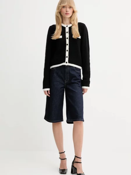 Вовняний кардиган Gestuz легкий чорний