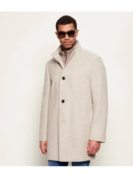 Joop! De lână palton 2 în 1 Maico bej