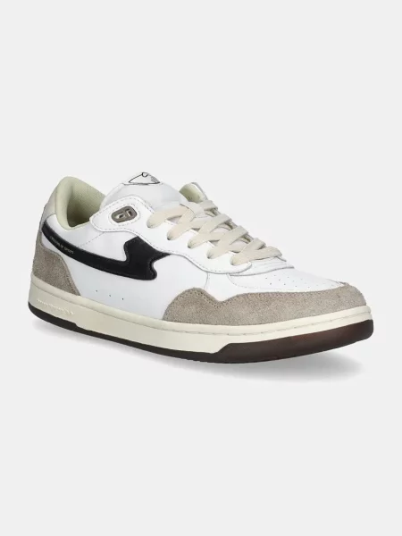Stepney Workers Club sneakers din piele Pro Cup 01 S-Strike Geo-Merged alb