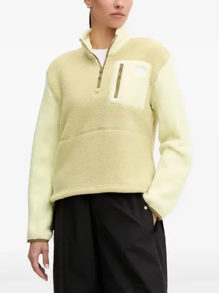 Hanorac din fleece The North Face din fleece galben