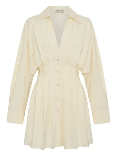 Sukienka koszulowa Nicholas plisowana garniturowa