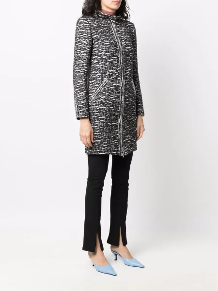 Bouclé bunda Chanel Pre-owned černá