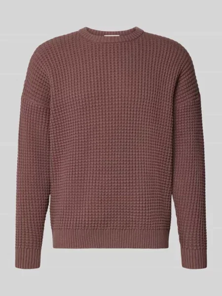 Sweter z dzianiny z fakturowanym wzorem model NEELIO' Drykorn fioletowy