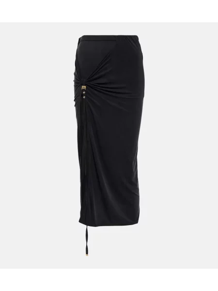 Fustă midi Jacquemus până la genunchi bej