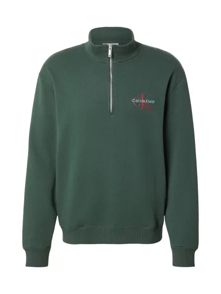 Palton Calvin Klein Jeans din material terry verde