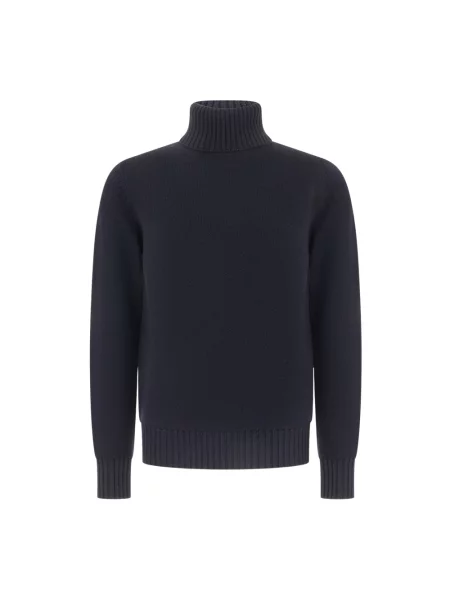Sweter z golfem Alpha Studio niebieski
