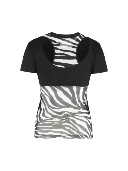 Koszulka polo Versace Jeans Couture z nadrukiem czarna