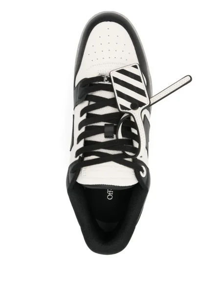 Sneakerși Off-white din piele alb