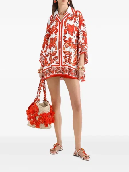 Cămașă Dolce & Gabbana cu imagine alb