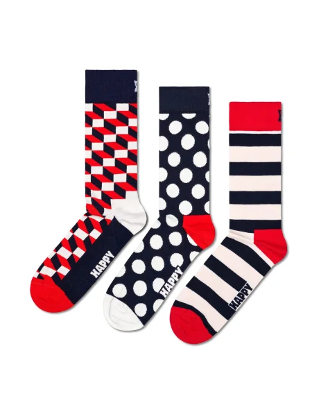 Happy Socks Șosete bleumarin / roșu alb