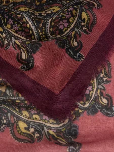 Вълнен шал Etro с пейсли десен черно