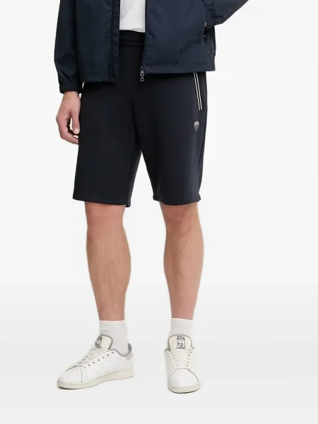 Pantaloni scurți Ea7 Emporio Armani cu autograf cu cordon negru